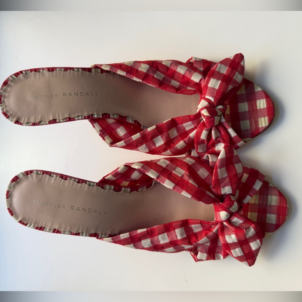Loeffler Randall Red Gingham Women's Shoes size 9.5 - Picture 5 of 9